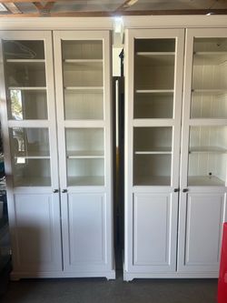 Two Ikea White Cabinets