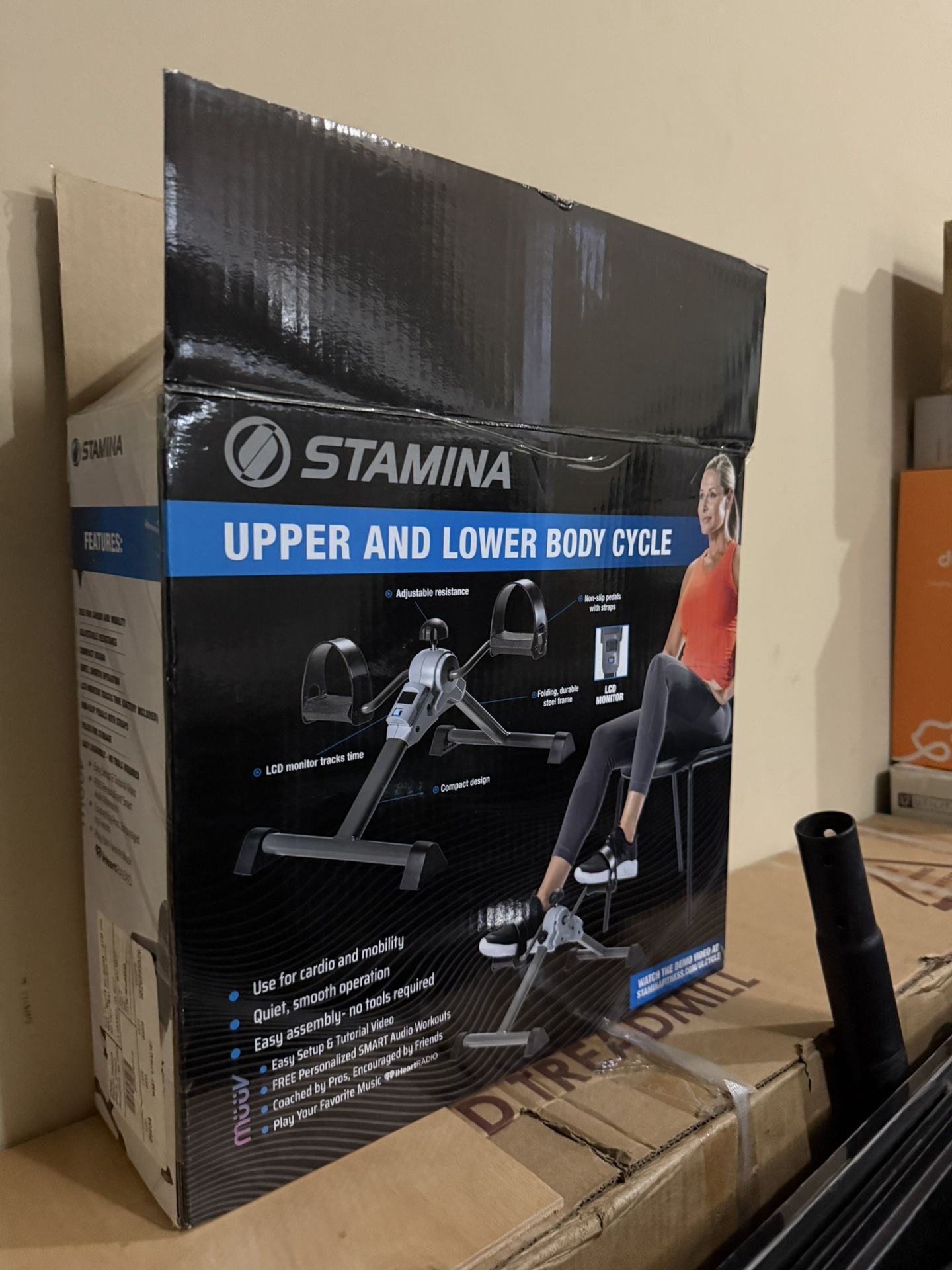 Home Workout Pedal Bike Exercise Stamina Folding Upper & Lower Body Cycle Gym