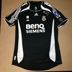 Real Madrid 2006/2007 David Beckham 23 Away Ucl Jersey Black