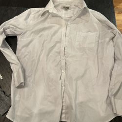 Men's White button-up shirt size large 