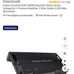 2500 W Max Power Akustic Amp And Subwoofer 