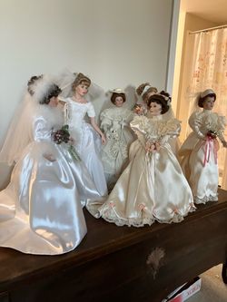 Porcelain Bride Dolls Collection —7 dolls