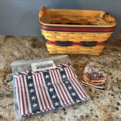 Longaberger Vintage Collectible NWT All American Sparkle Basket