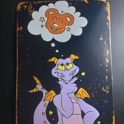 Metal Sign Dreaming Of Mickey Pretzels Figment Cartoon Wall Art Room Aesthetic