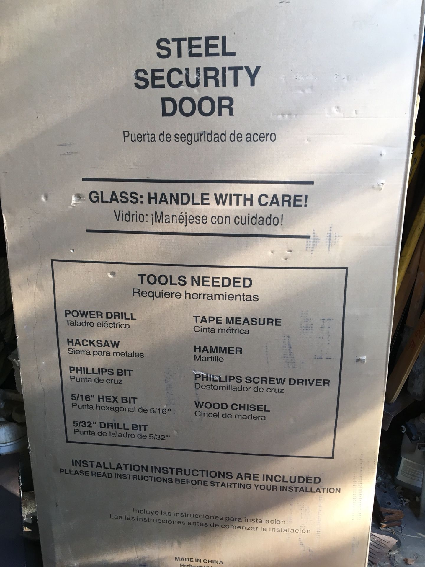 Brand new steel security door