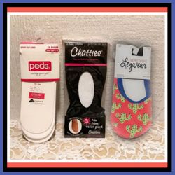 LOT OF 5 NO SHOW NYLON BOOTIES