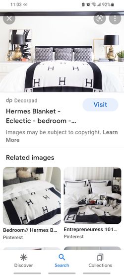 H Blanket.  Black And White 