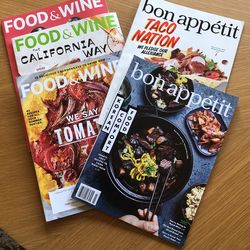 3 Years Of Bon Appetit And Food And Wine Magazines