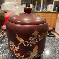 Vintage Japan Made Heavy Metal Holder For Soup Or Tea