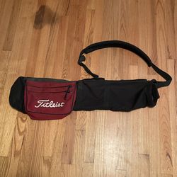 Titleist Sunday Golf Club Bag 2-way Divider Single Strap Lightweight Red Black