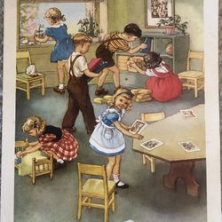 Vintage Southern Baptist Church Sunday School Nashville Tenn 1957 Print 12 X 27”