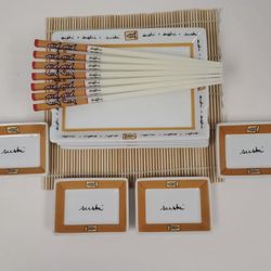 Joie de Vivre Ceramic 12 pc Sushi for 4 Sets Chopsticks Lifestyles Collection