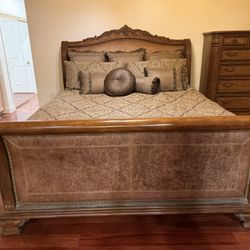 Solid Wood Ornate Armoire / Wardrobe – Excellent Condition