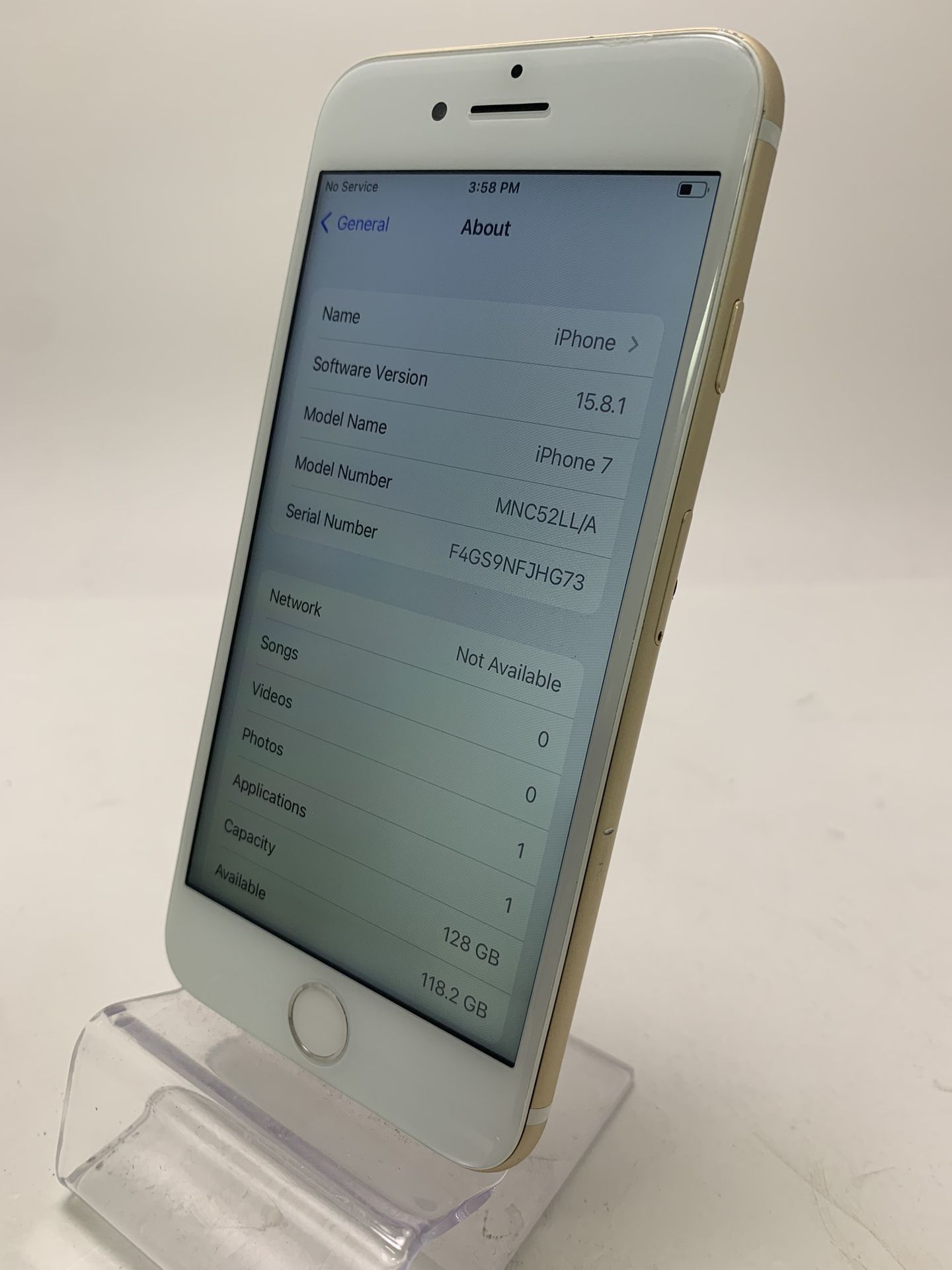 Apple iPhone 7 Gold 128GB UNLOCKED (No Fingerprint Sensor)