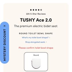 Tushy Ace Electric Bidet Seat 