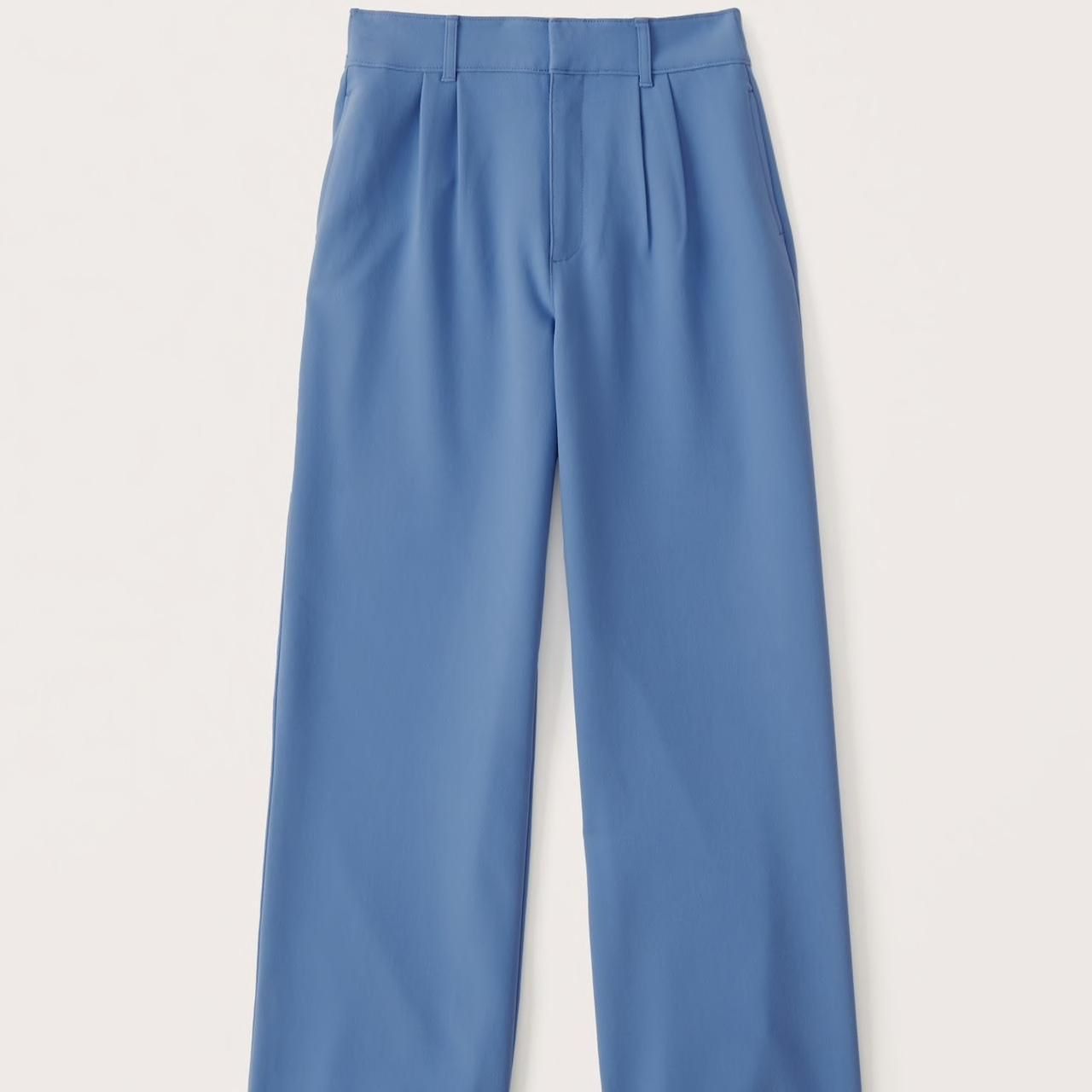Abercrombie & Fitch Women's Blue High Waist Tailored-trousers