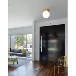 Z-Lite Calhoun 1 -Light 9-in Brass Flush Mount Light