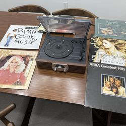 Record Player And Vinyls