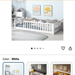 Toddler Floor Bed Frame W/O Slats W/O Door