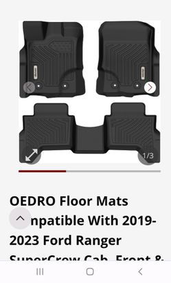 Oedro Floor Mats 2019-2023 Ford Ranger