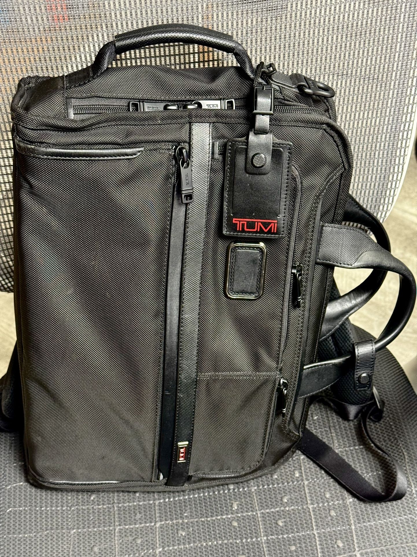 TUMI 3 Way Backpack Briefcase For Laptop