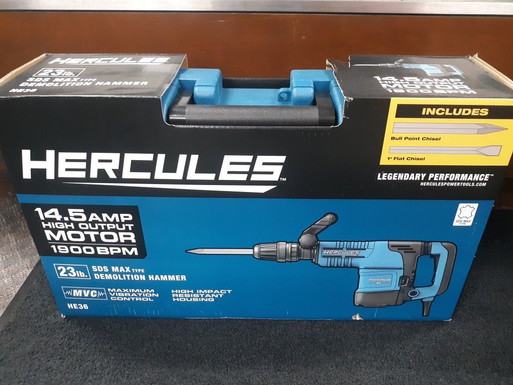 Hercules Amp 23 Lbs SDS-MAX type Demolition Hammer NEW for
