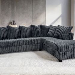 NEW GREY SECTIONAL SOFA AND FREE DELIVERY PAY ON ARRIVAL OPTION