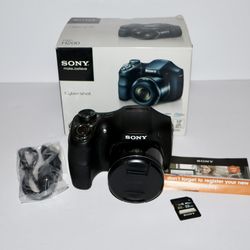 Sony Cyber-Shot DSC-H200  26x Zoom 20.1MP Digital Camera  W/ Memory Card & Case