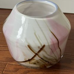 1977 Fostoria Interpretation, Unique, Art Glass Vase From Designer Collection Signed, Dated, And With Original Labels