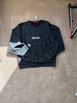 Supreme Box Logo Black Crewneck Sweatshirt