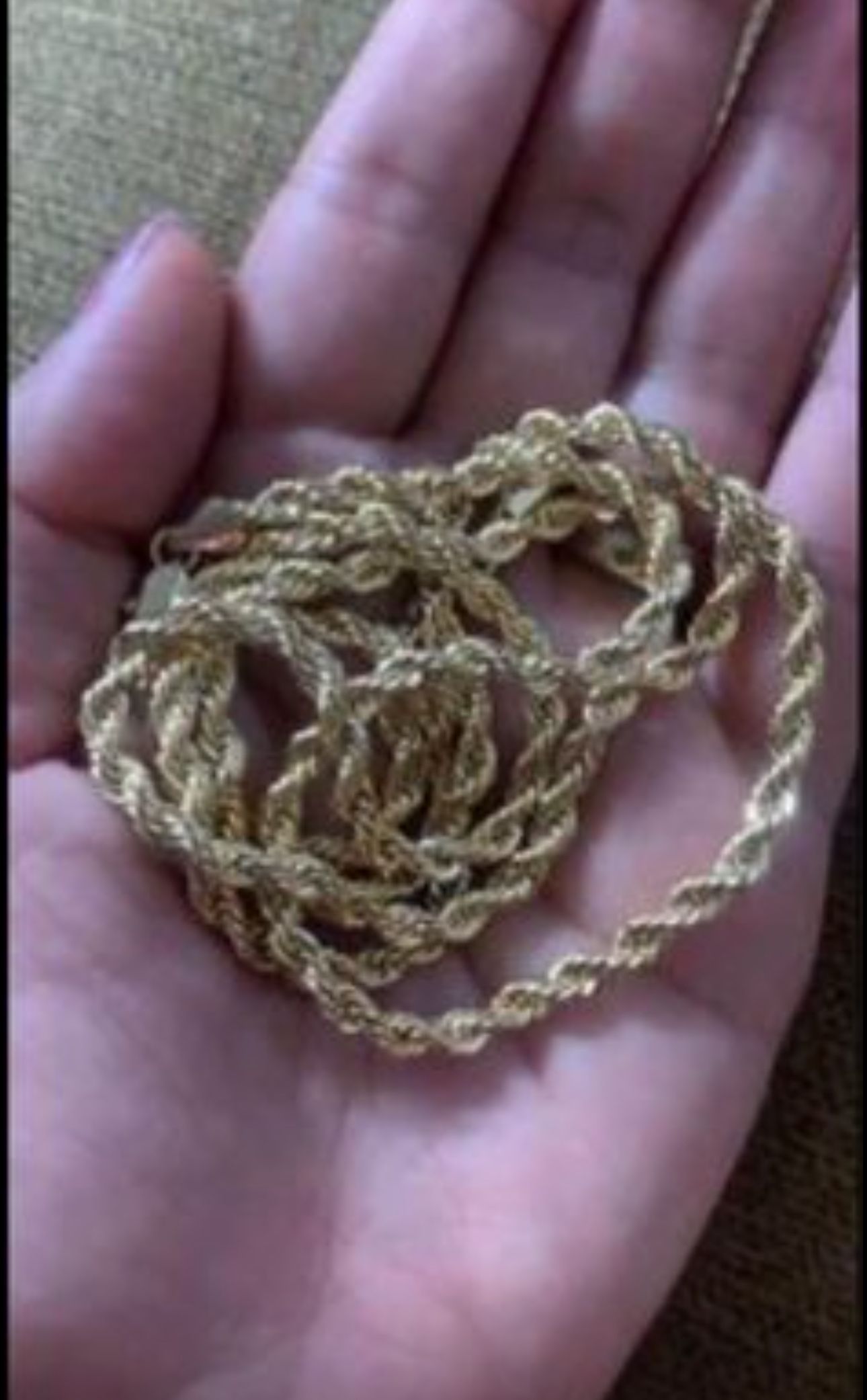 4MM Rope Chain Necklace 24" Inches
