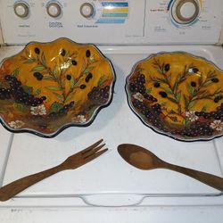 Fancy Italian salad serving set