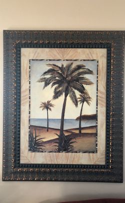 Palm Tree Picture with Frame