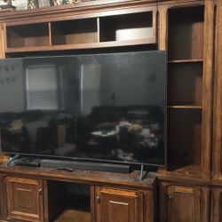 Large Wood Entertainment Center 