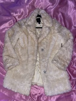 Forever 21 Ivory Fur Coat