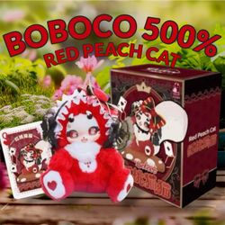 Boboco Red Peach Cat 500% Collectible Plush Confirmed
