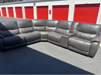 Large gray reclining couch