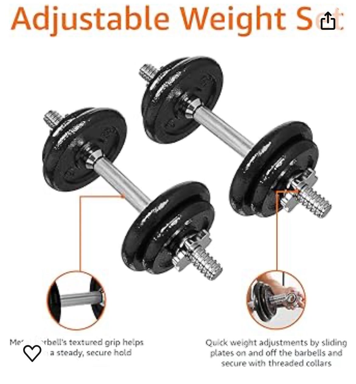 Adjustable Weight Set With Case
