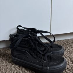 Kids Black High Top Vans 