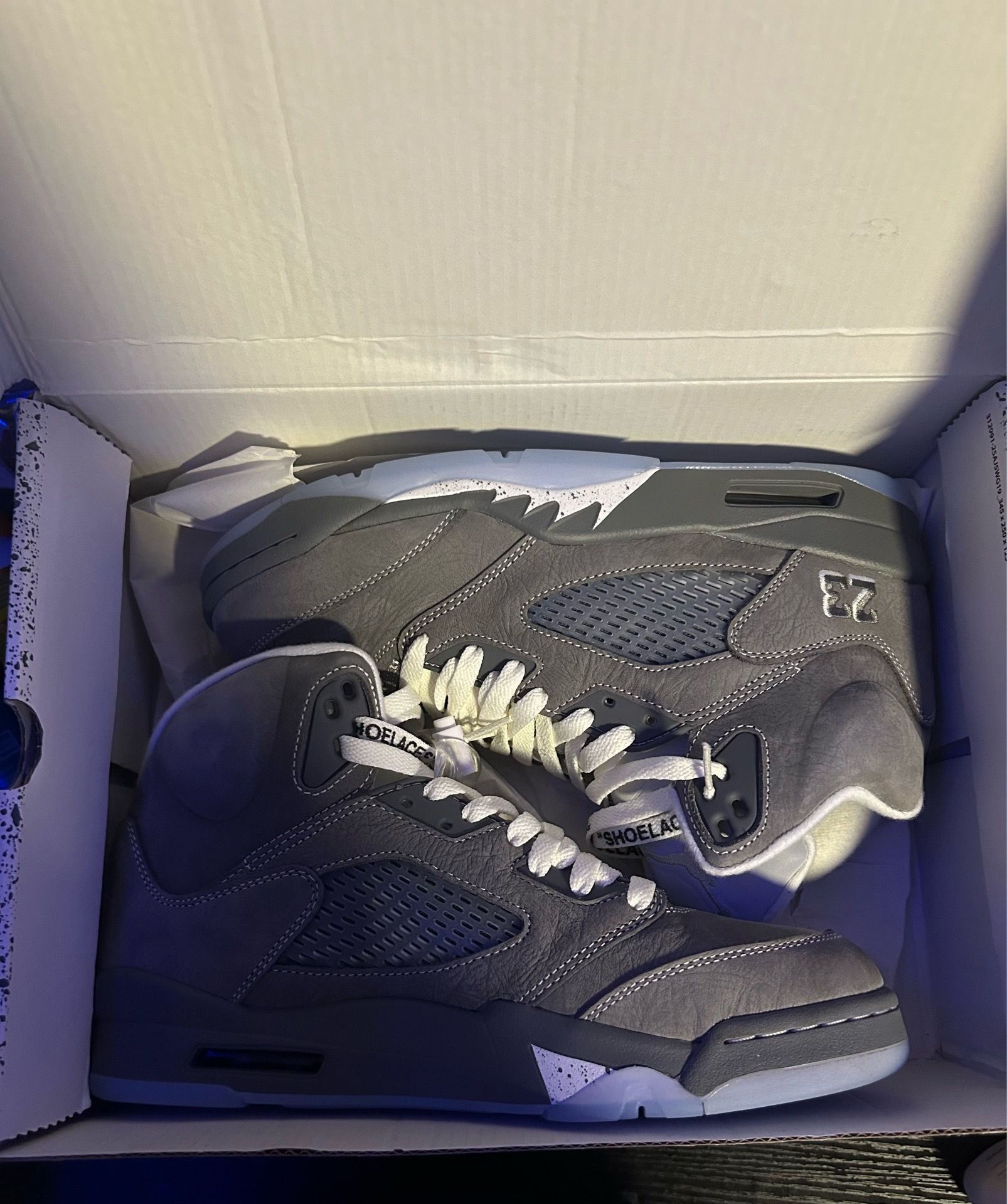 Wolf Grey Jordan 5’s Worn Once
