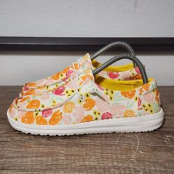 Hey Dude Wendy Watercolor Florals Women's Slip-On Shoes Size 8