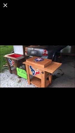 Custom Astros and Texan coolers