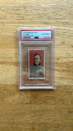Vintage 1909-11 T206 Piedmont 350 Red Portrait Baseball Card Ty Cobb (PSA AUTHENTIC) Nice Registration!