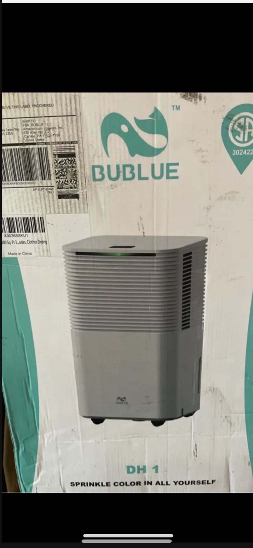 BUBLUE DH1 Dehumidifier for Basements, Home and Large Room (2000 Sq. Ft)