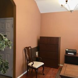 Cherry oak Metal filing cabinet (set of two)