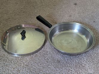 Vintage Norrisware 11" Vapor Seal Pyro Ply Stainless Steel Skillet with Lid