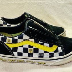 kids size 3 old skool sponge bob off the wall vans