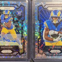 2023 Zach Evans Prizm No Huddle Rookie Auto  #359, Image Variation #321 Rams 