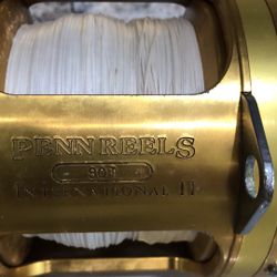 Penn International II GOLD "80T" TWO SPEED BIG GAME Fishing Reel with 200lb SPECTRA Line #A1.