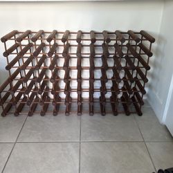 Teak Wood Wine Rack 62 Bottles